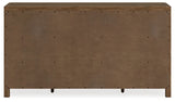 Cabalynn King Upholstered Bed with Dresser and 2 Nightstands in Light Brown from Ashley Furniture - Luna Furniture