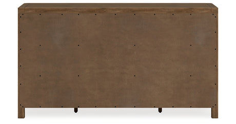 Cabalynn King Panel Bed with Dresser in Light Brown from Ashley Furniture - Luna Furniture