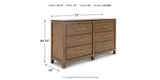 Cabalynn King Panel Bed with Dresser in Light Brown from Ashley - Luna Furniture