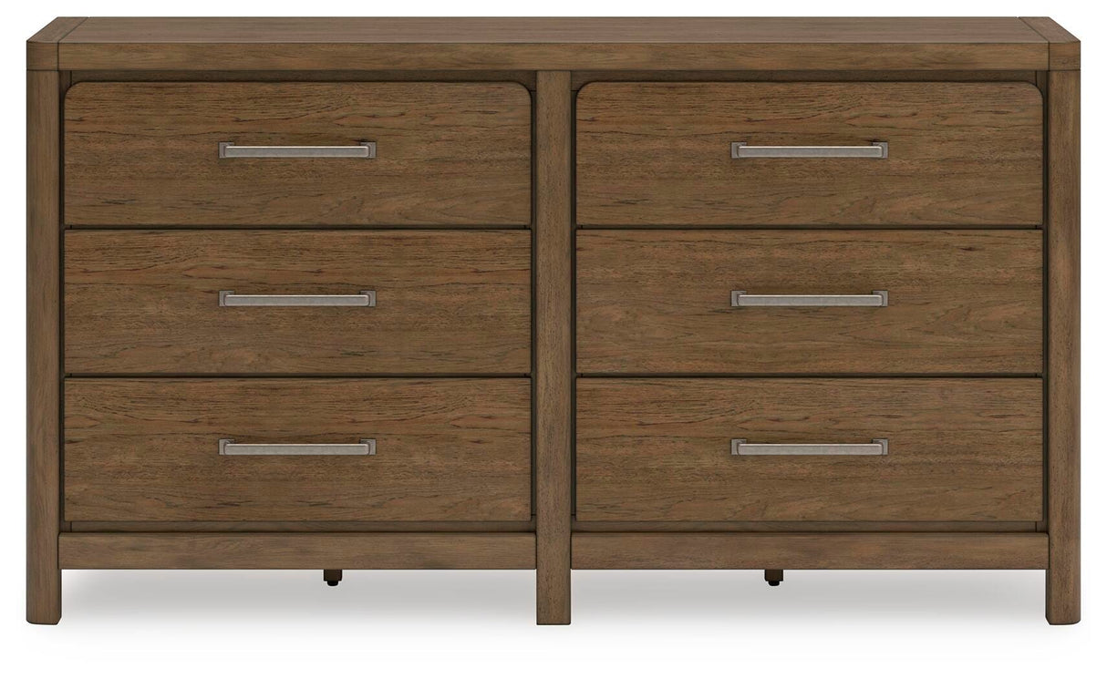 Cabalynn King Upholstered Bed with Dresser and 2 Nightstands in Light Brown from Ashley Furniture - Luna Furniture