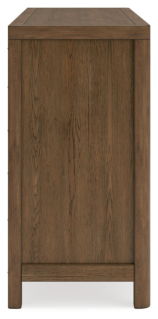 Cabalynn King Upholstered Bed with Dresser and 2 Nightstands in Light Brown from Ashley Furniture - Luna Furniture