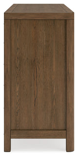 Cabalynn King Upholstered Bed with Dresser and 2 Nightstands in Light Brown from Ashley Furniture - Luna Furniture