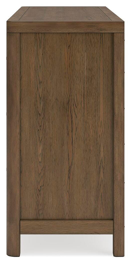 Cabalynn King Upholstered Bed with Dresser and 2 Nightstands in Light Brown from Ashley - Luna Furniture