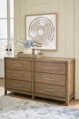 Cabalynn King Upholstered Bed with Dresser and 2 Nightstands in Light Brown from Ashley Furniture - Luna Furniture