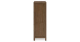 Cabalynn Queen Upholstered Bed with Mirrored Dresser and Chest in Light Brown from Ashley Furniture - Luna Furniture