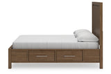 Cabalynn Light Brown California King Storage Platform Bed from Ashley - Luna Furniture