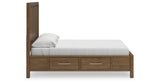 Cabalynn Light Brown King Storage Platform Bed from Ashley Furniture - Luna Furniture