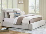 Cabalynn Light Brown King Upholstered Platform Bed from Ashley - Luna Furniture