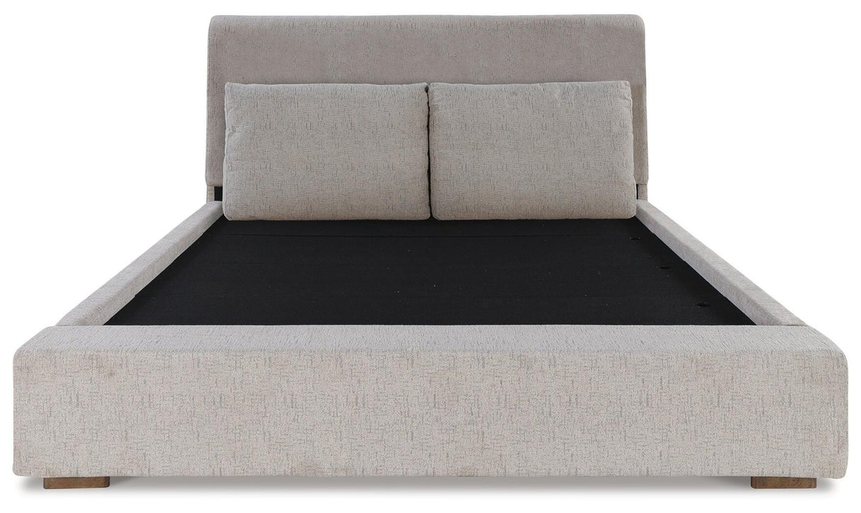 Cabalynn King Upholstered Bed with Dresser and 2 Nightstands in Light Brown from Ashley Furniture - Luna Furniture