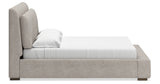 Cabalynn California King Upholstered Bed with Dresser in Light Brown from Ashley - Luna Furniture