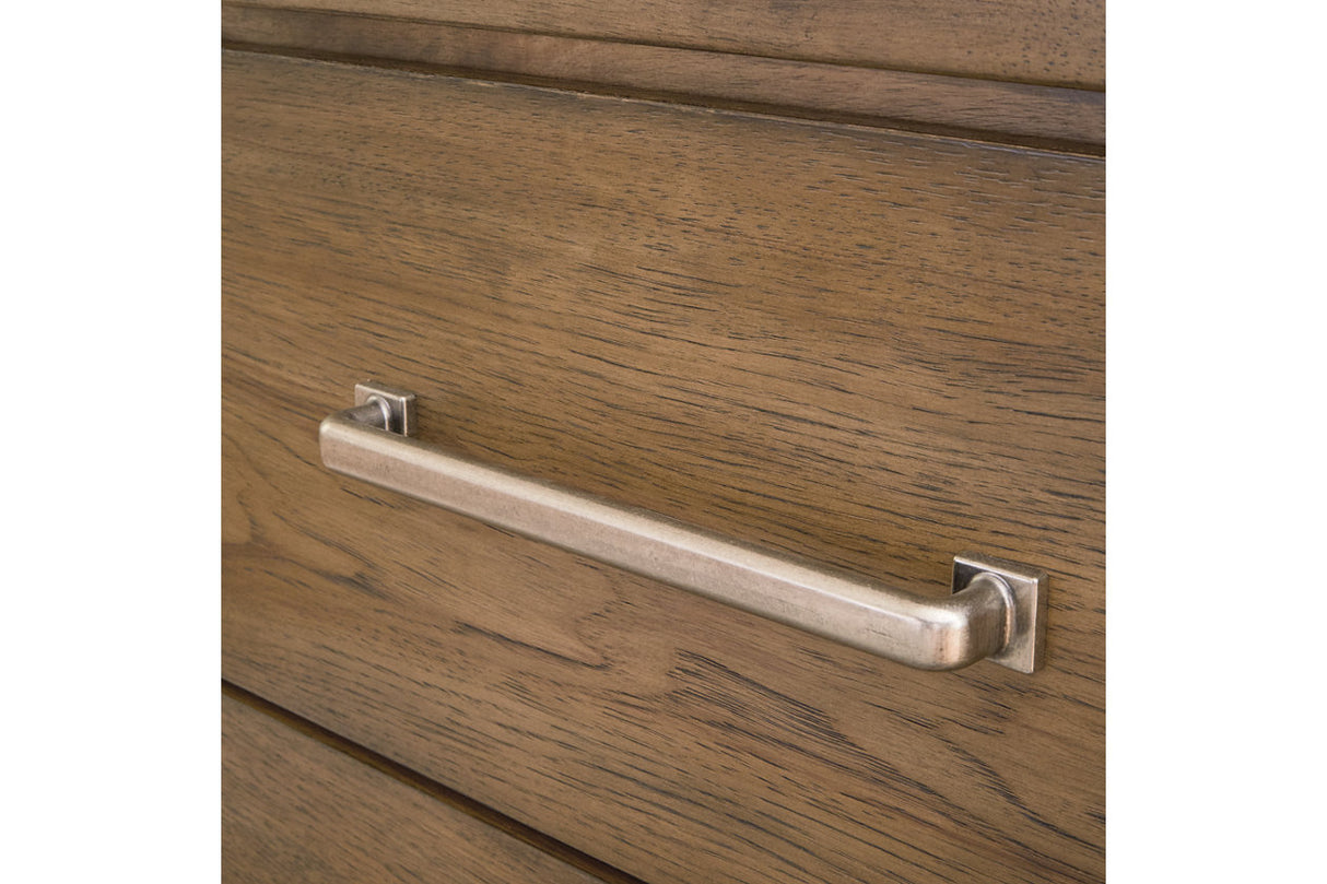 Cabalynn Light Brown Dresser and Mirror from Ashley - Luna Furniture