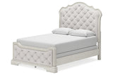 Arlendyne Antique White Queen Upholstered Panel Bed from Ashley - Luna Furniture