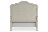 Arlendyne Antique White Queen Upholstered Panel Bed from Ashley - Luna Furniture