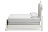 Arlendyne Antique White California King Upholstered Panel Bed from Ashley - Luna Furniture