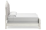 Arlendyne Antique White California King Upholstered Panel Bed from Ashley - Luna Furniture