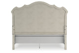 Arlendyne Antique White King Upholstered Panel Bed from Ashley - Luna Furniture