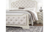 Arlendyne Antique White California King Upholstered Panel Bed from Ashley - Luna Furniture