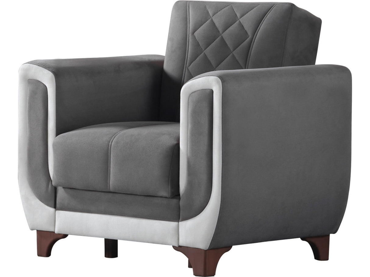 Berre Armchair in Grey from Furnia - Luna Furniture