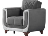 Berre Armchair in Grey from Furnia - Luna Furniture