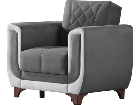 Berre Armchair in Grey from Furnia - Luna Furniture