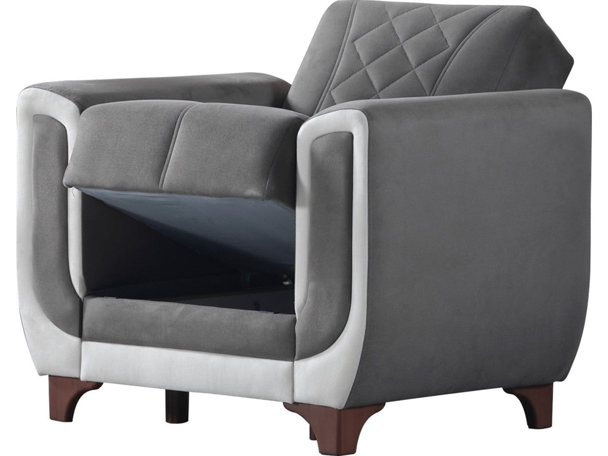 Berre Armchair in Grey from Furnia - Luna Furniture