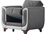 Berre Armchair in Grey from Furnia - Luna Furniture