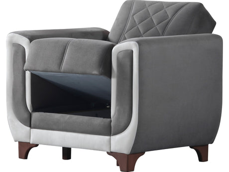 Berre Armchair in Grey from Furnia - Luna Furniture
