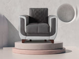 Berre Armchair in Grey from Furnia - Luna Furniture