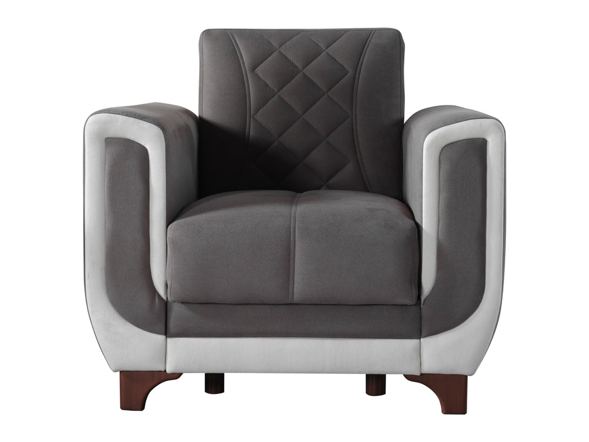 Berre Armchair in Grey from Furnia - Luna Furniture