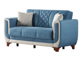 Berre Convertible Loveseat in Blue from Furnia - Luna Furniture