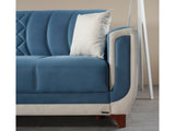 Berre Convertible Loveseat in Blue from Furnia - Luna Furniture