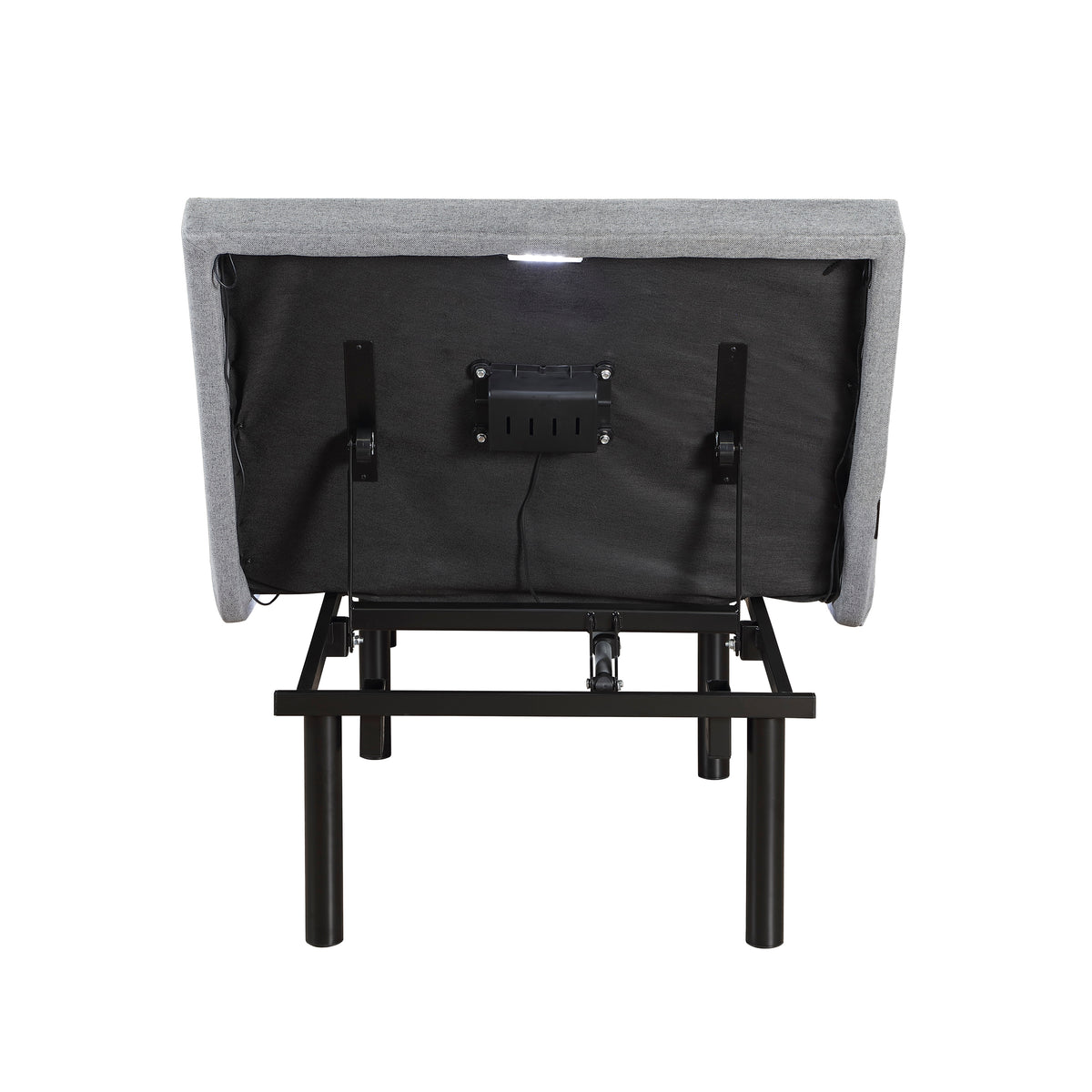 Elevated Black Twin Foldable Metal Platform Bed Frame, Toolless from Homelegance - Luna Furniture