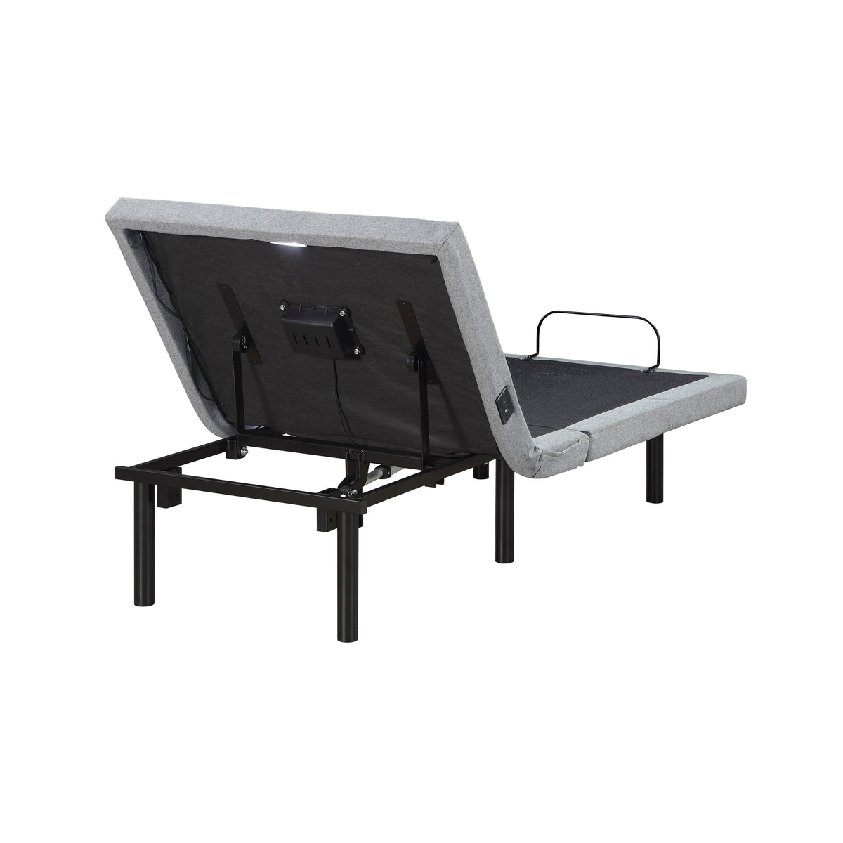 Elevated Black Twin Foldable Metal Platform Bed Frame, Toolless from Homelegance - Luna Furniture