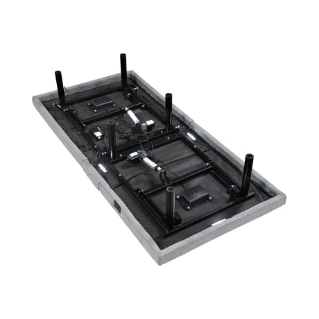 Elevated Black Twin Foldable Metal Platform Bed Frame, Toolless from Homelegance - Luna Furniture