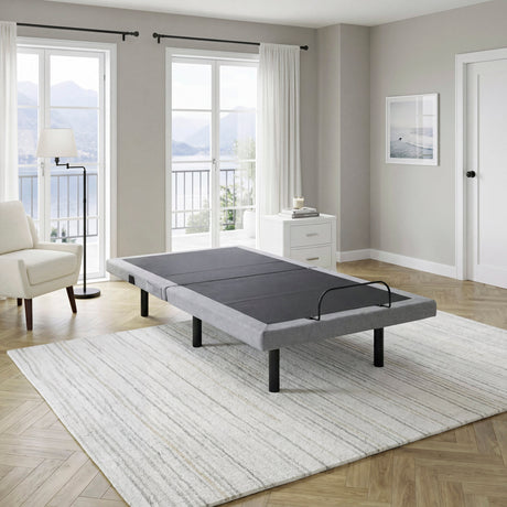 Elevated Black Twin Foldable Metal Platform Bed Frame, Toolless from Homelegance - Luna Furniture