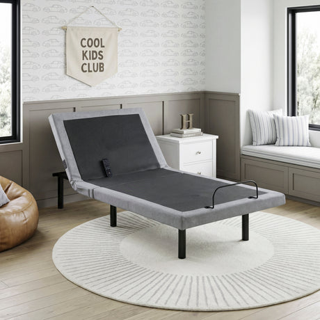 Elevated Black Twin Foldable Metal Platform Bed Frame, Toolless from Homelegance - Luna Furniture