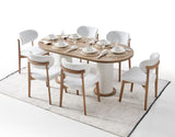 Bohem Diningroom (Consol With Mirror & Dining Table & 6 Dining Chair) from Furnia - Luna Furniture