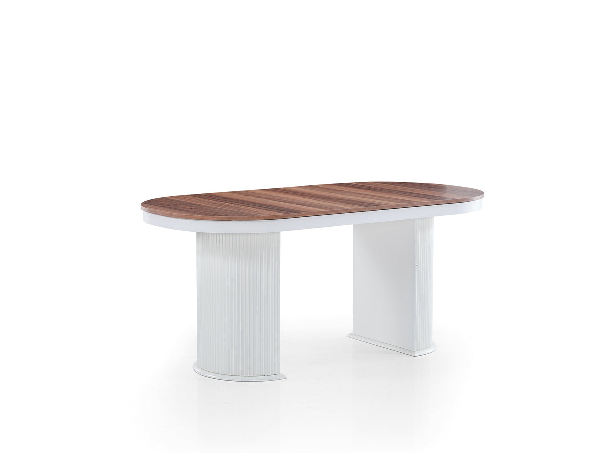 Bahama Dining Room Set (Consol With Mirror & Dining Table & 6 Dining Chair) from Furnia - Luna Furniture