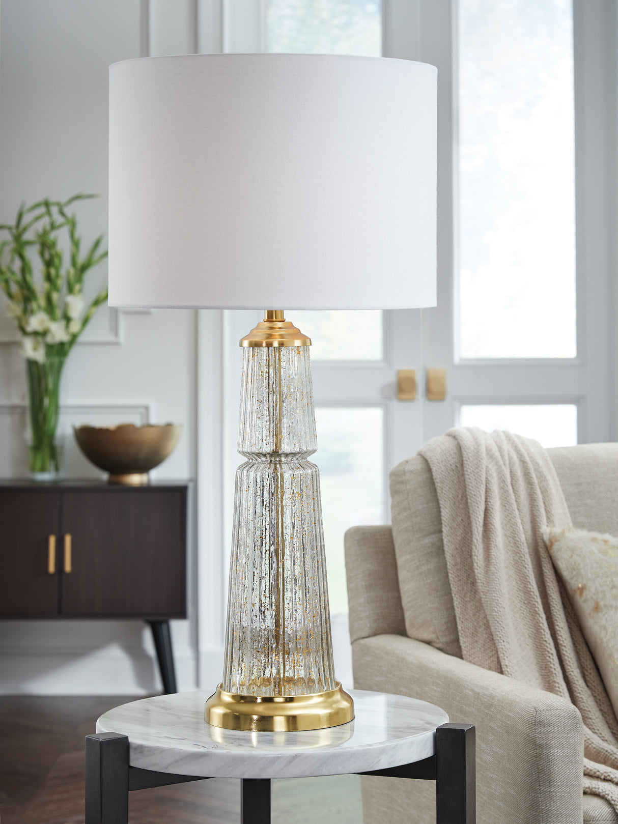 Bakersboro Clear/Gold Finish Table Lamp from Ashley - Luna Furniture