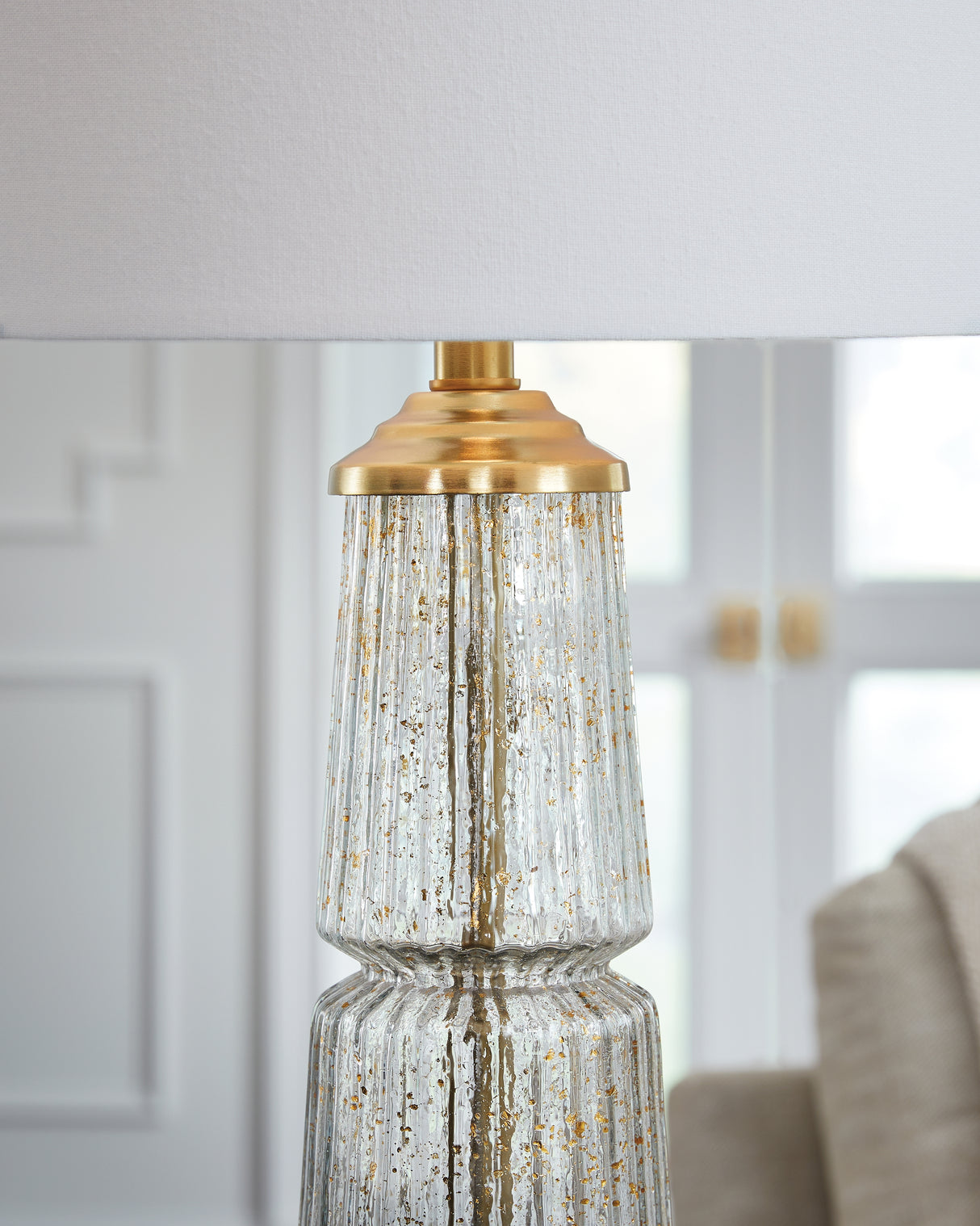 Bakersboro Clear/Gold Finish Table Lamp from Ashley - Luna Furniture