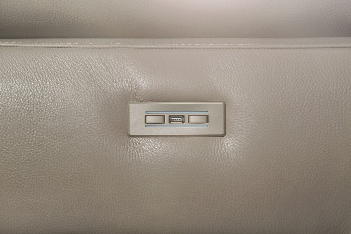 Balderico Taupe Power Reclining Loveseat from Furniture of America - Luna Furniture