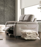 Balderico Taupe Power Reclining Loveseat from Furniture of America - Luna Furniture
