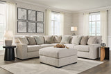 Ballyton Sand 3-Piece Sectional with Ottoman from Ashley Furniture - Luna Furniture