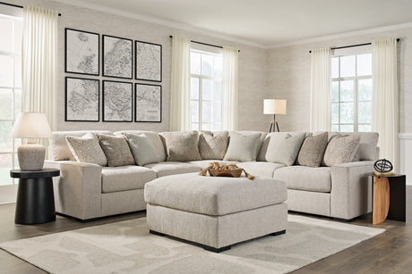 Ballyton Sand 3-Piece Sectional with Ottoman from Ashley - Luna Furniture