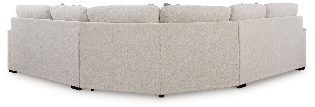 Ballyton Sand 3-Piece Sectional with Ottoman from Ashley Furniture - Luna Furniture