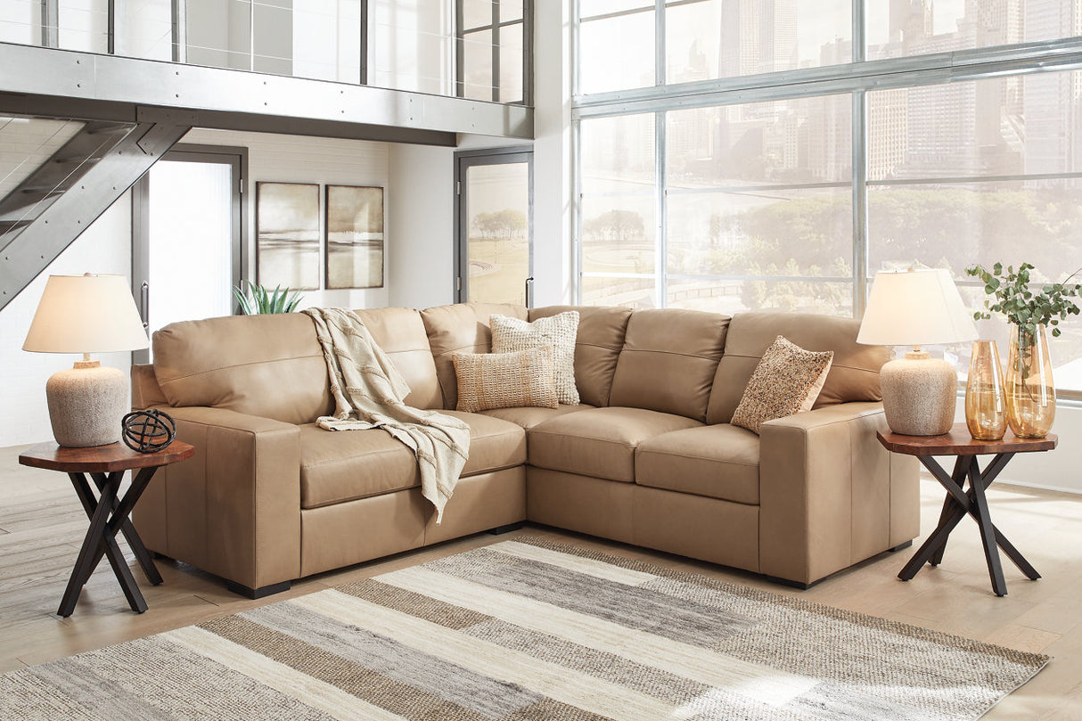 Bandon Toffee 2-Piece Sectional from Ashley Furniture - Luna Furniture