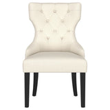 Baney Beige Upholstered Parson Dining Side Chair with Tufted Back from Coaster - Luna Furniture
