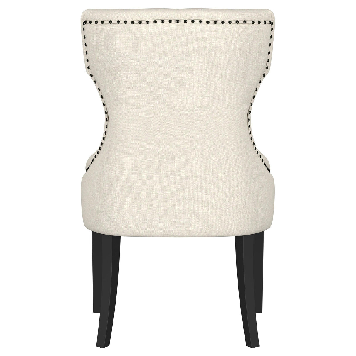 Baney Beige Upholstered Parson Dining Side Chair with Tufted Back from Coaster - Luna Furniture