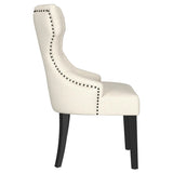 Baney Beige Upholstered Parson Dining Side Chair with Tufted Back from Coaster - Luna Furniture