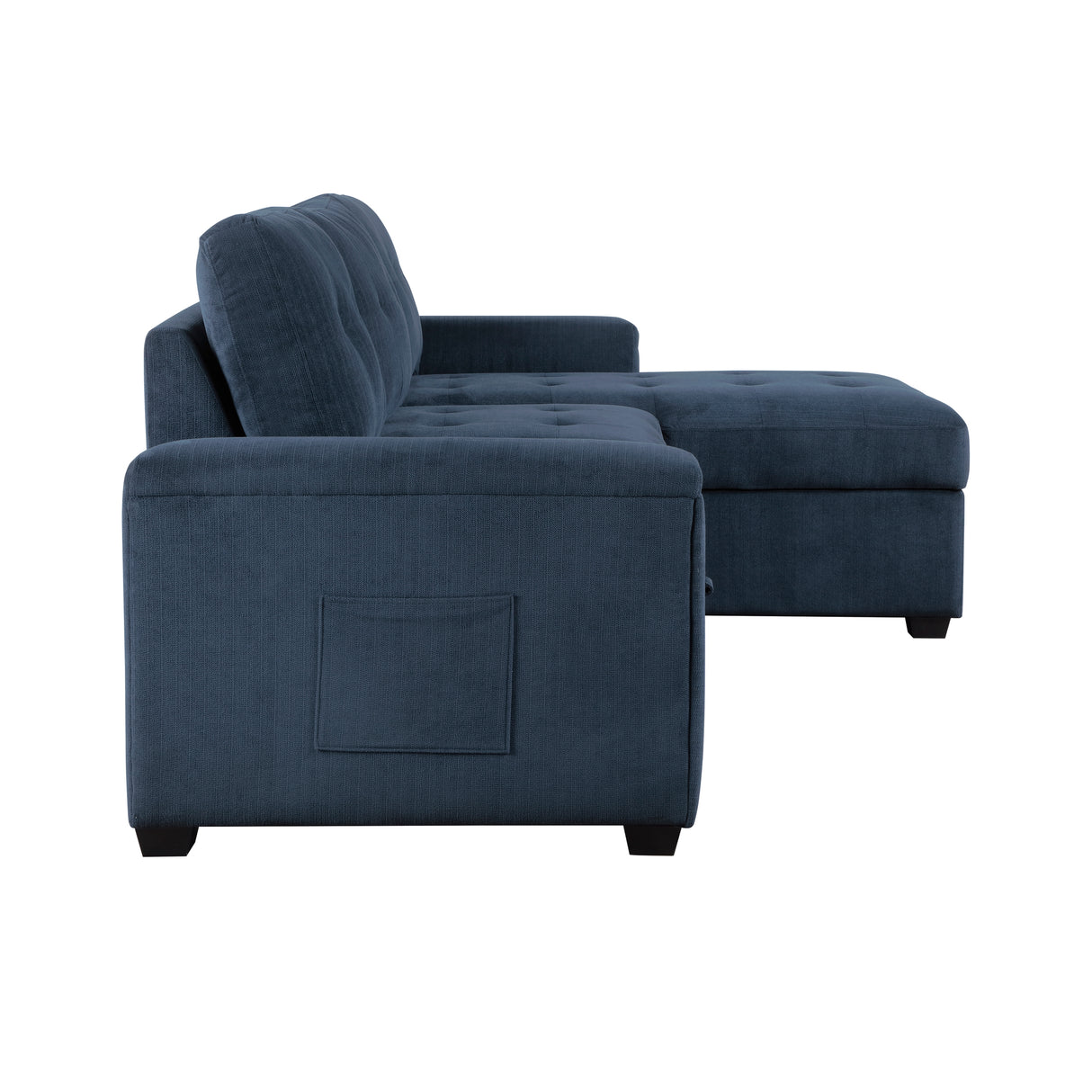 Barbara Navy Reversible Sectional with Hidden Storage and Pull-out Bed from Homelegance - Luna Furniture